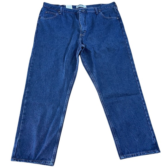 Wrangler Authentics‎ est. 1947  Men Jeans 42x29 5 Pocket Blue belt loop - Picture 1 of 10
